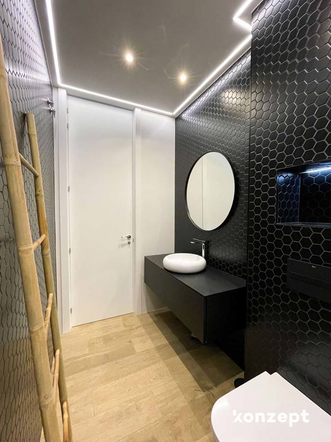 baño azulejo hexágono