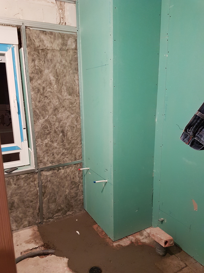 Baño con bañera.pladur húmedo