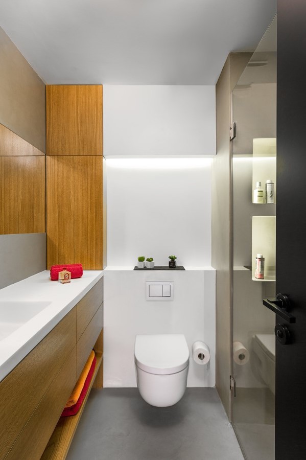 Baño con inodoro supendido