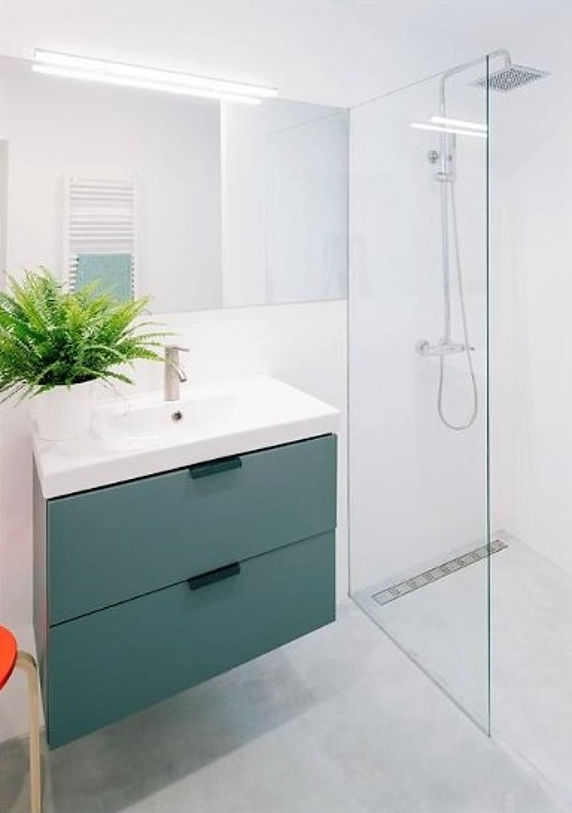 baño (ducha integrada de microcemento)