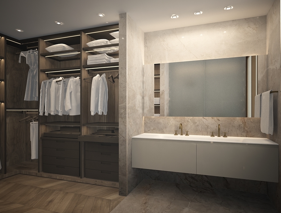 Baño y vestidor suite