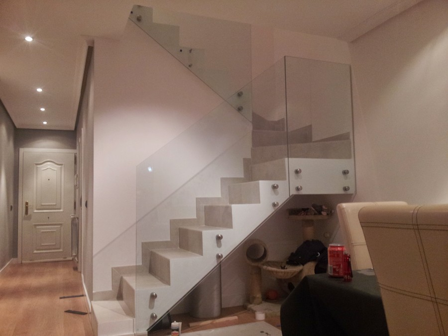 barandilla de cristal templado 12mm