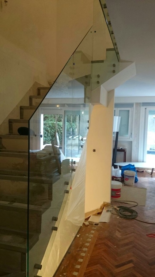 barandilla de cristal templado 12mm