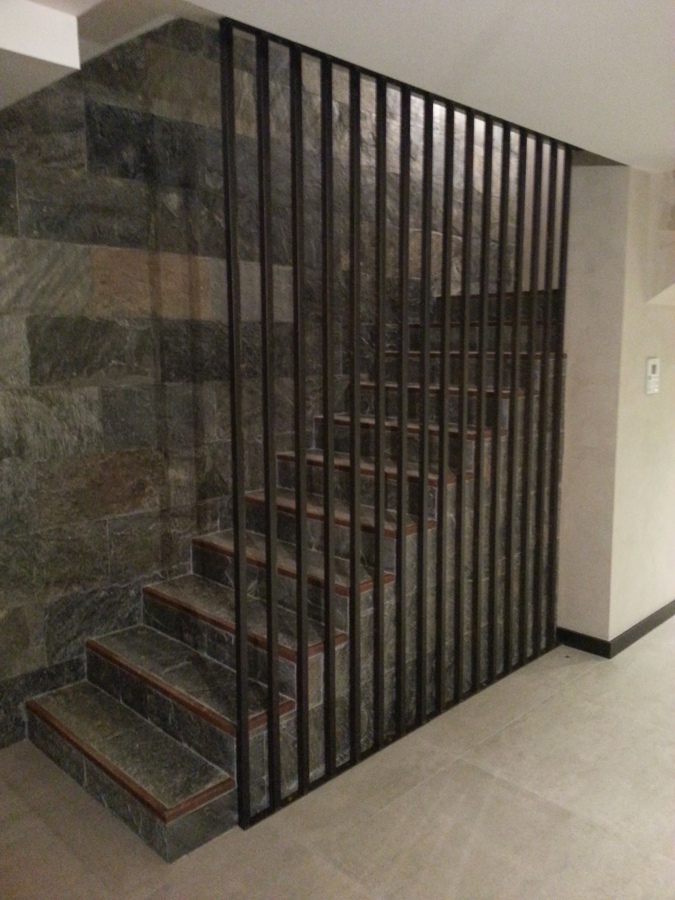 barandilla de hierro oxidada 