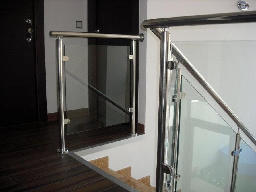 Barandilla inoxidable y cristal