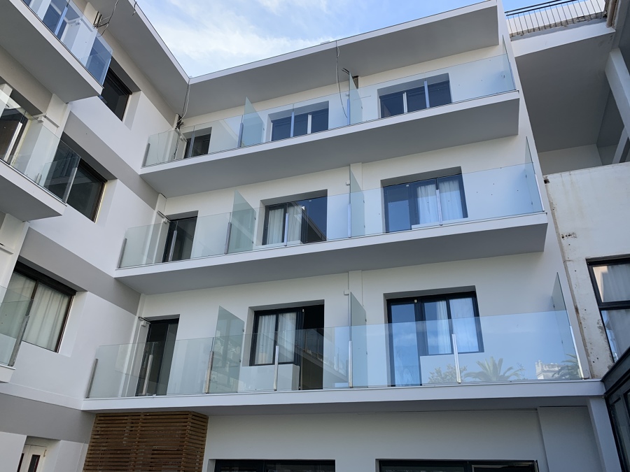 Barandillas inox vidrio hotel