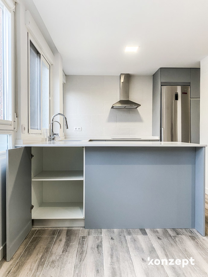 Barra/península en cocina