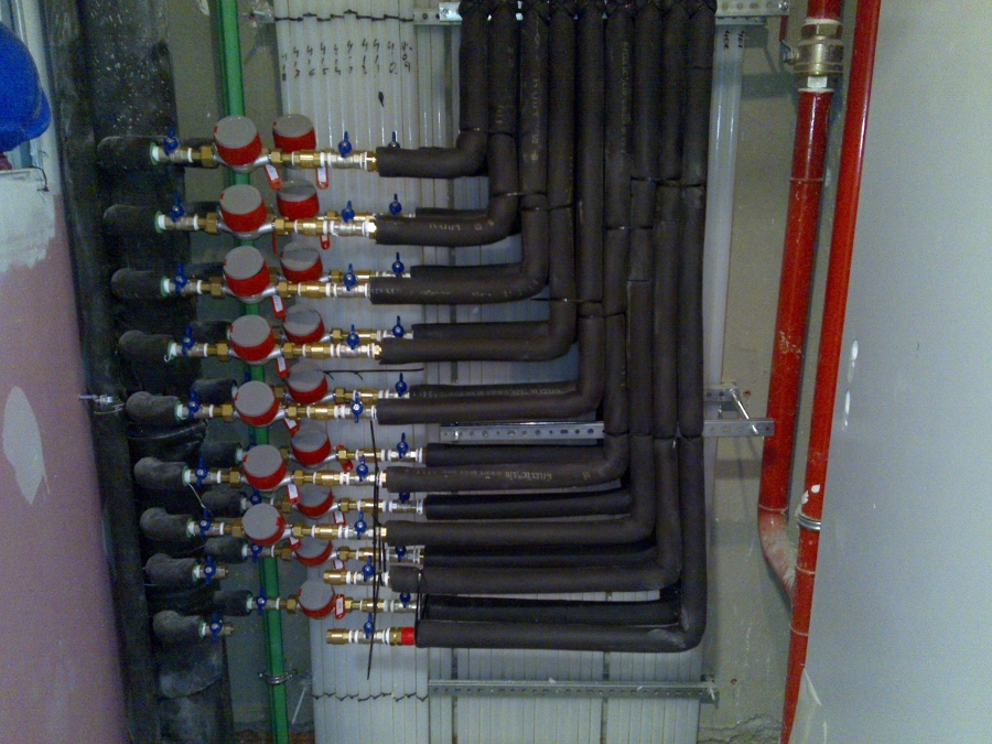 Bateria contadores agua calienta