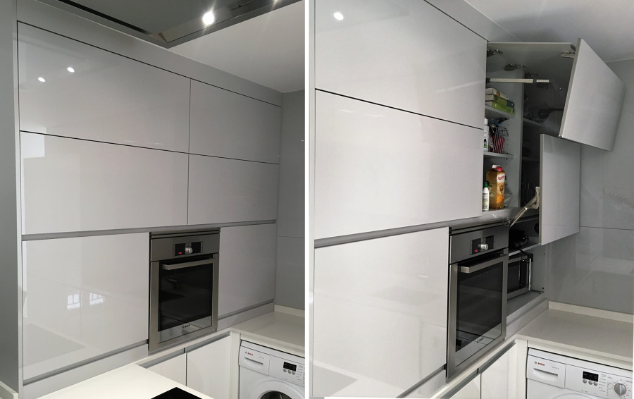 Bloque columnas sobreencimera - aperturas elevables Blum