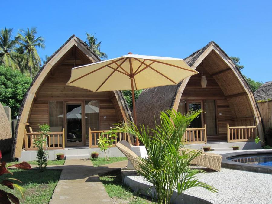 Bungalow de madera tropical de alta densidad