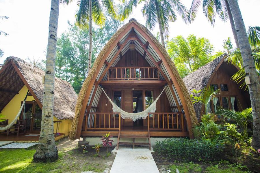 Bungalow de madera tropical de alta densidad