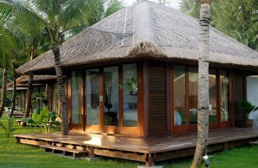 Bungalow de madera tropical de alta densidad