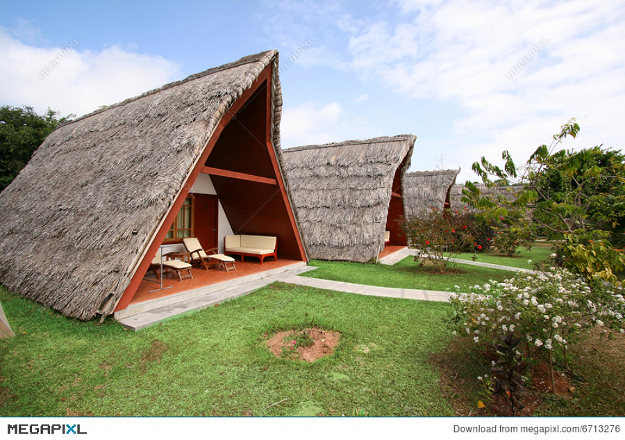 Bungalow de madera tropical de alta densidad