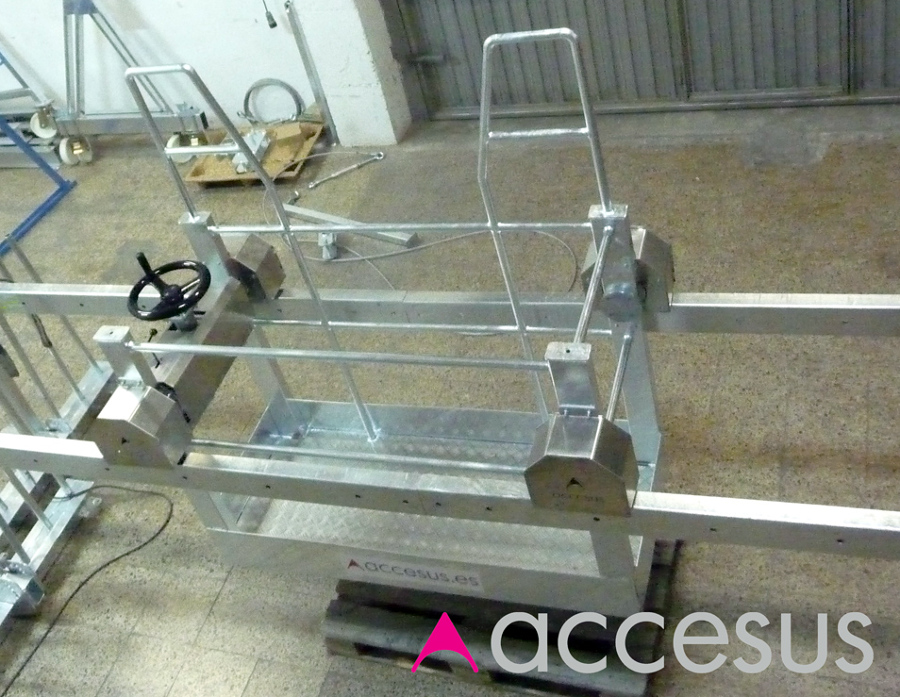 Cabina de desplazamiento horizontal sobre raíl