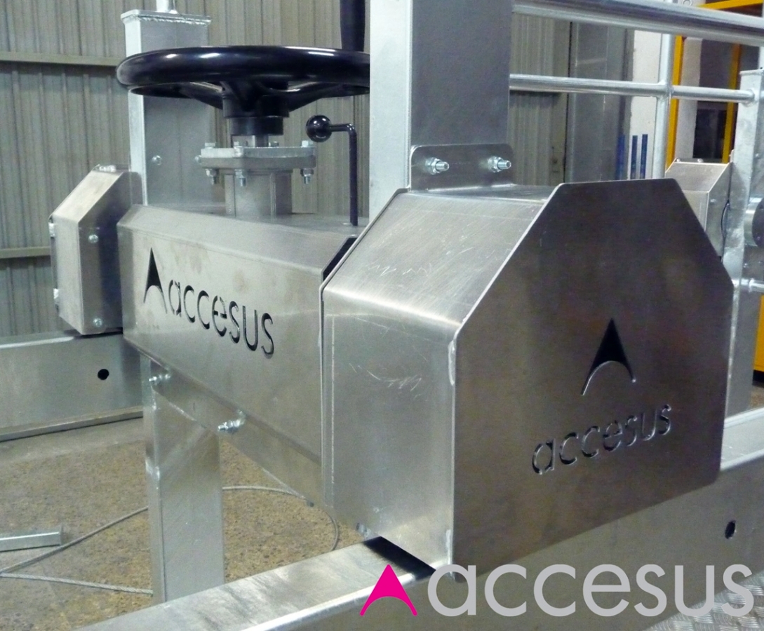 Cabina de desplazamiento horizontal sobre raíl