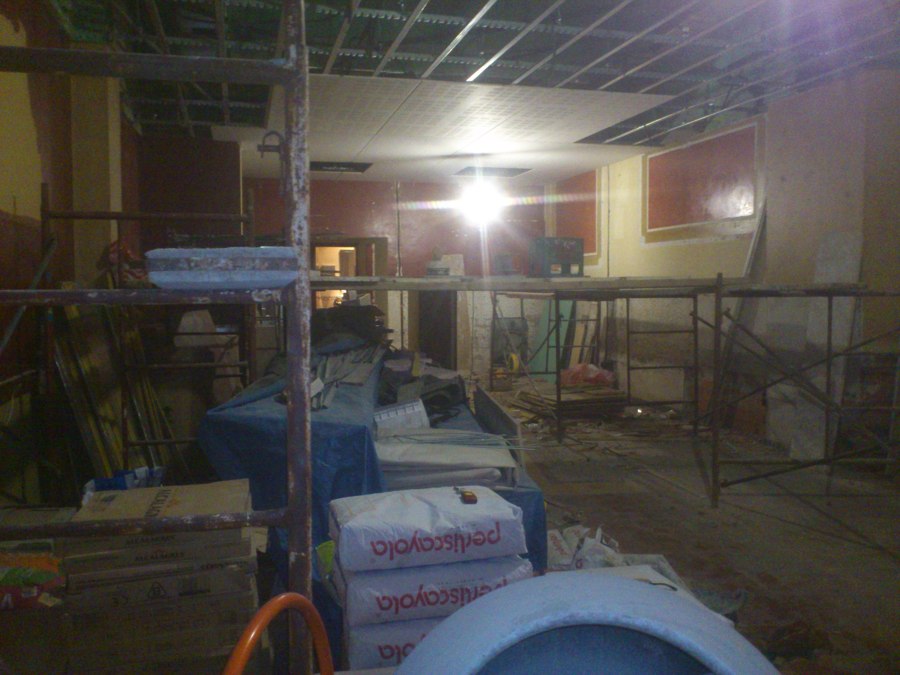 Cafetería en construcción