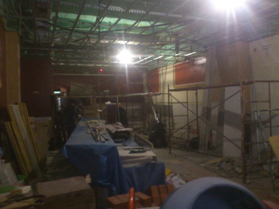 Cafetería en construcción