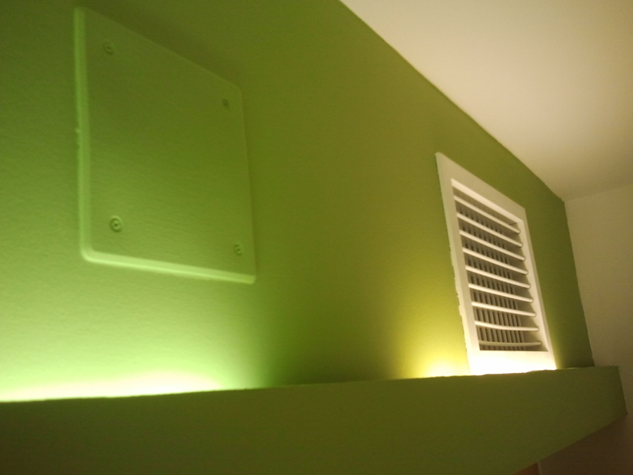 Cajón pladur luz indirecta pintado