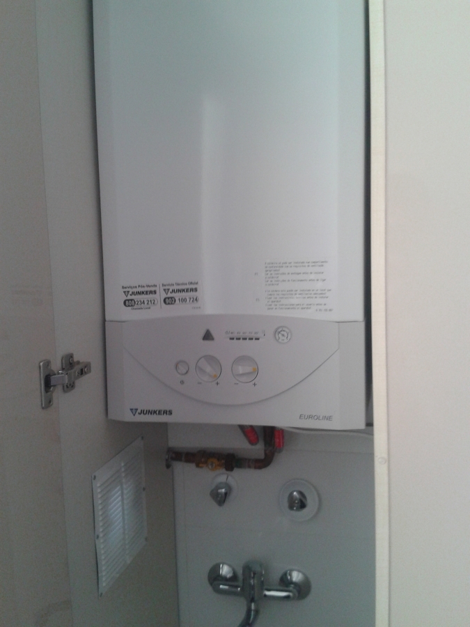 caldera encastrada en armario