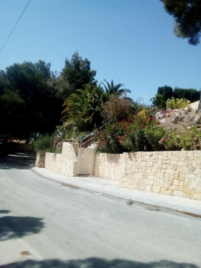 Calle, muro de contencion