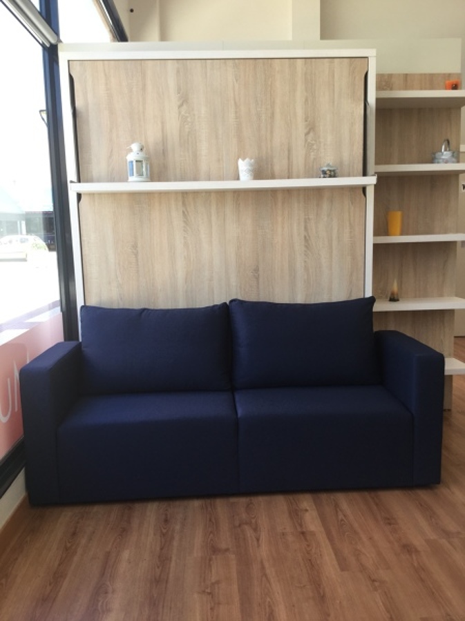 CAMA ABATIBLE VERTICAL C/ ESTANTE DE 150 x 190 CERRADA