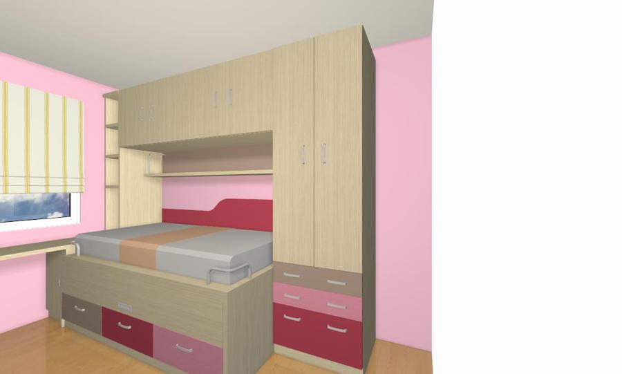 Camas compactas para dos niñas 