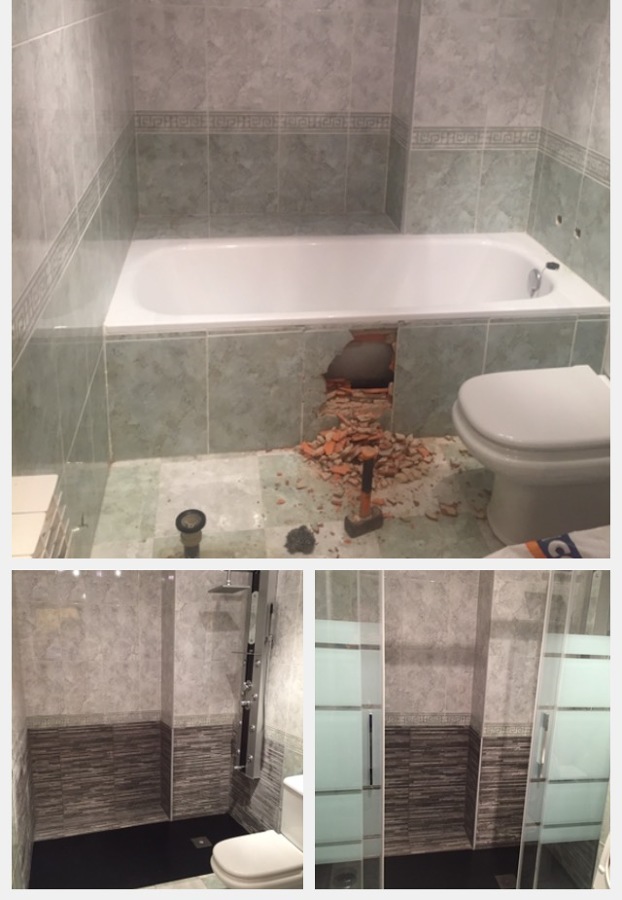 Cambio bañera por plato 