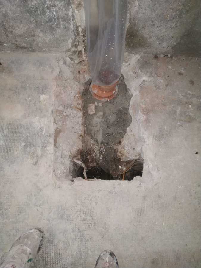 cambio de tubo de  bajante