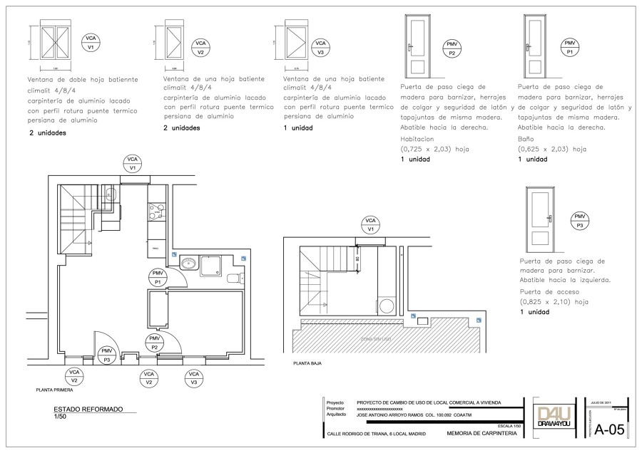 CAMBIO DE USO LOCAL A VIVIENDA