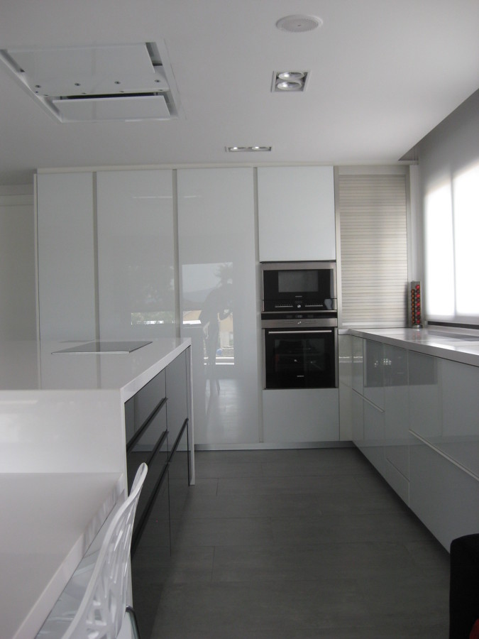 Campana de techo de cristal blanco