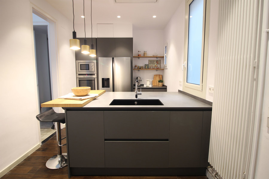 Campana extractora integrada en le techo