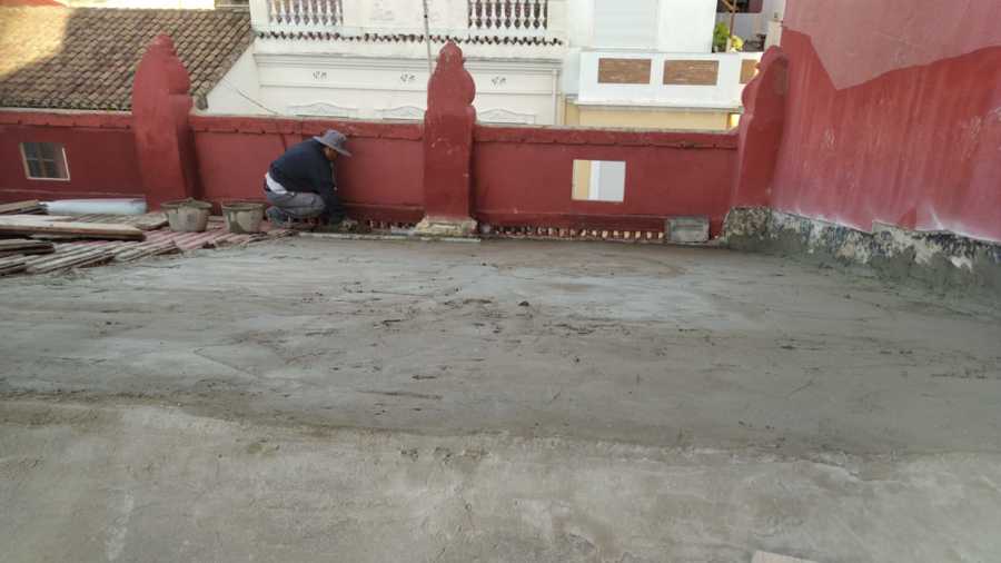 Capa de mortero nivelación