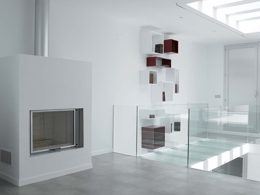 interior en tonos blancos