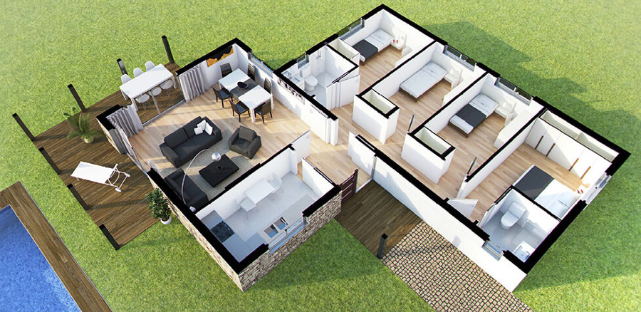 Casas Pefabricadas de Hormigón Modular.