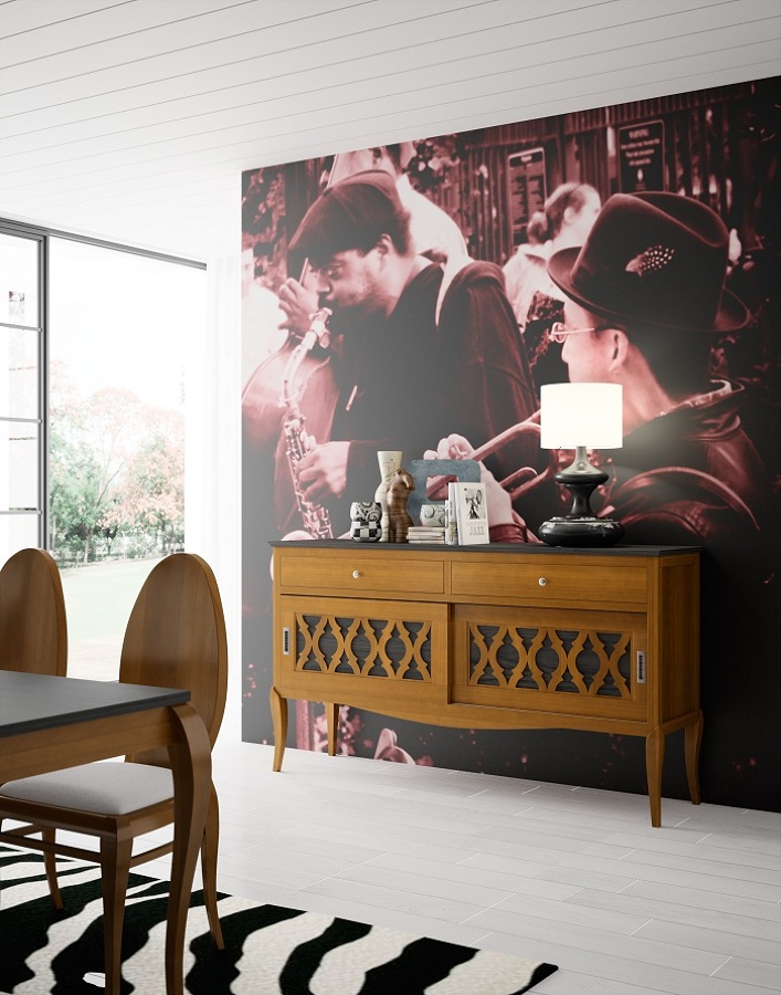 Celosía en madera y ceniza.