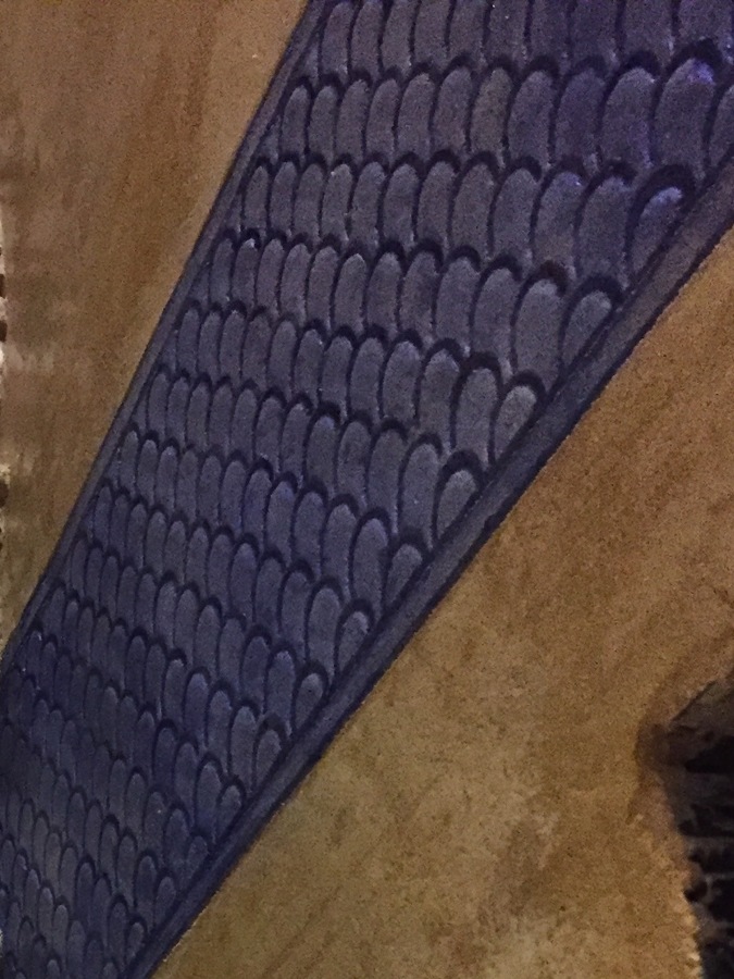 Cenefa de baño hecha con mortero txt