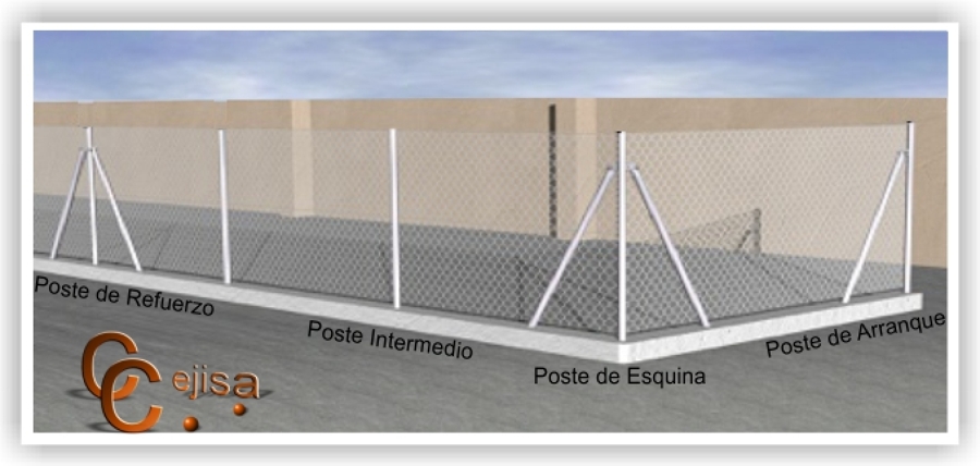 cerramiento con malla de simple torsion 