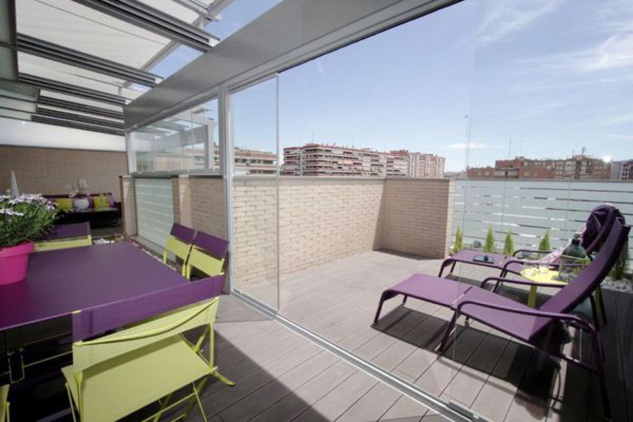 Cerramiento de terraza en Candido Mateos