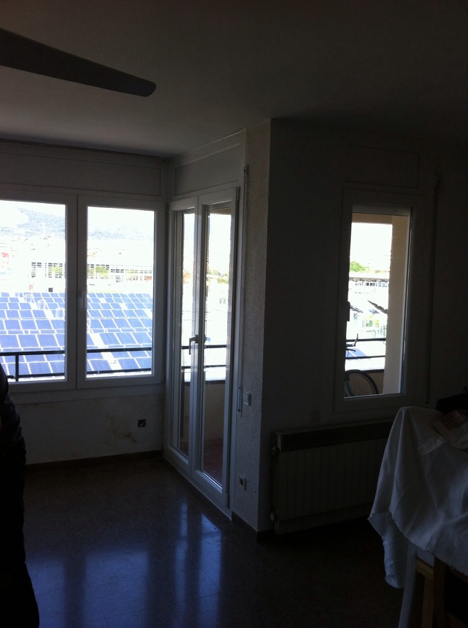 Cerramiento salón esquinero visto desde interior