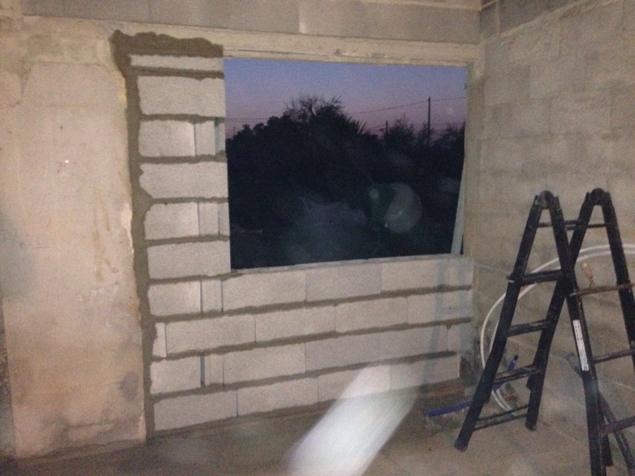 Cerrar huecos para ventana nueva 