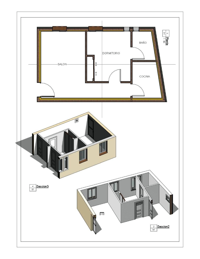 Certificado energético. Plano 3D