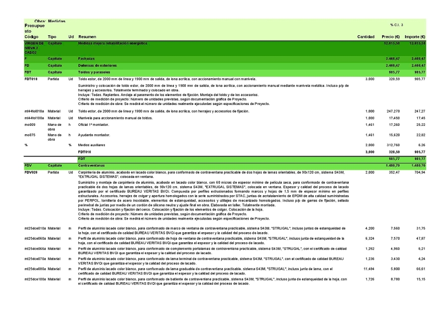 Certificado energético. Presupuesto3