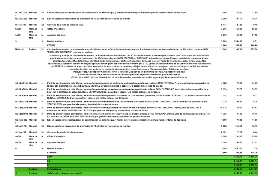 Certificado energético. Presupuesto4