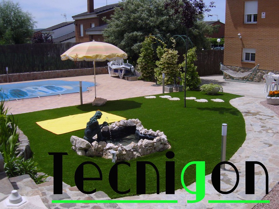 Césped artificial terminado