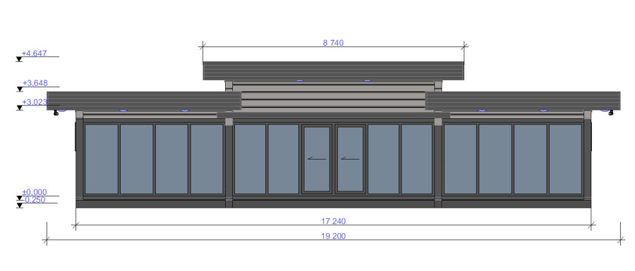 Chalet de madera - Vista frontal