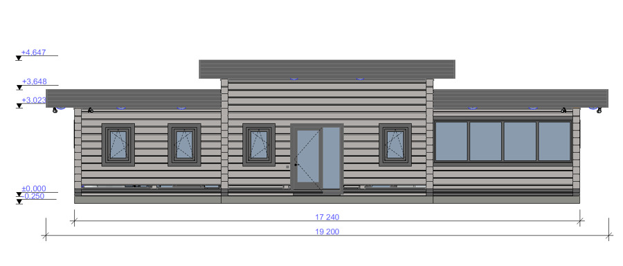 Chalet de madera - Vista posterior