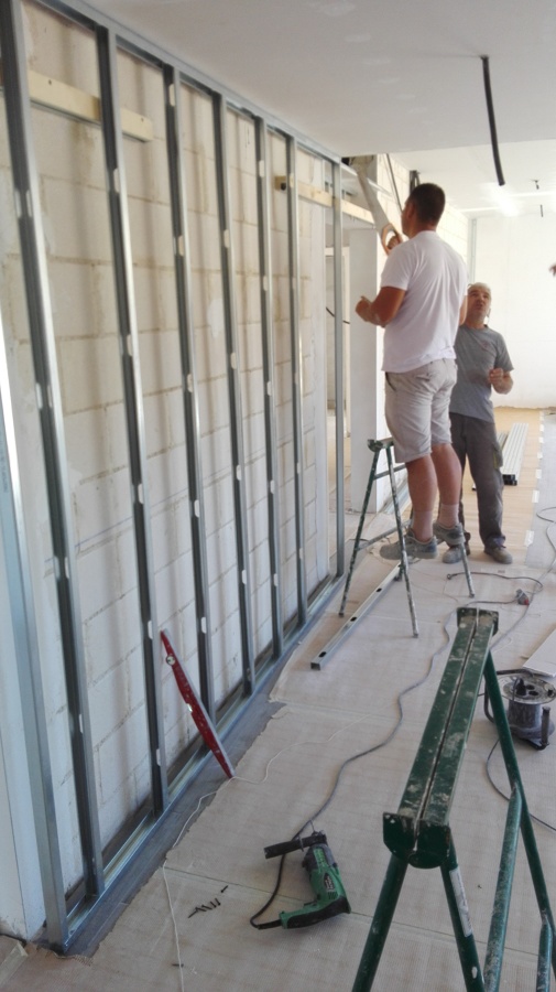 Chalet en Els Pallaresos, montaje de pladur