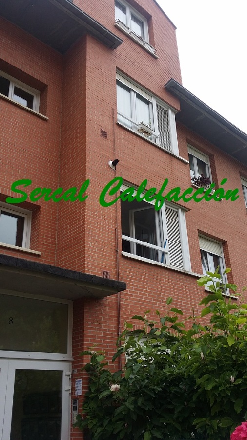 Chimenea a su salida por la fachada