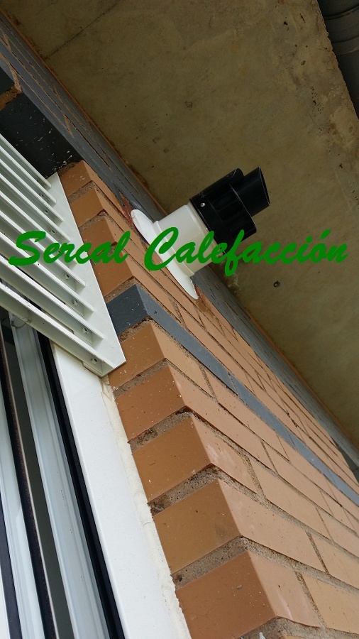 Chimenea de caldera de condensación.