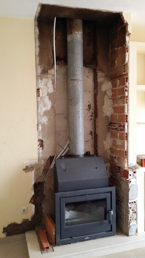 Chimenea de leña para radiadores